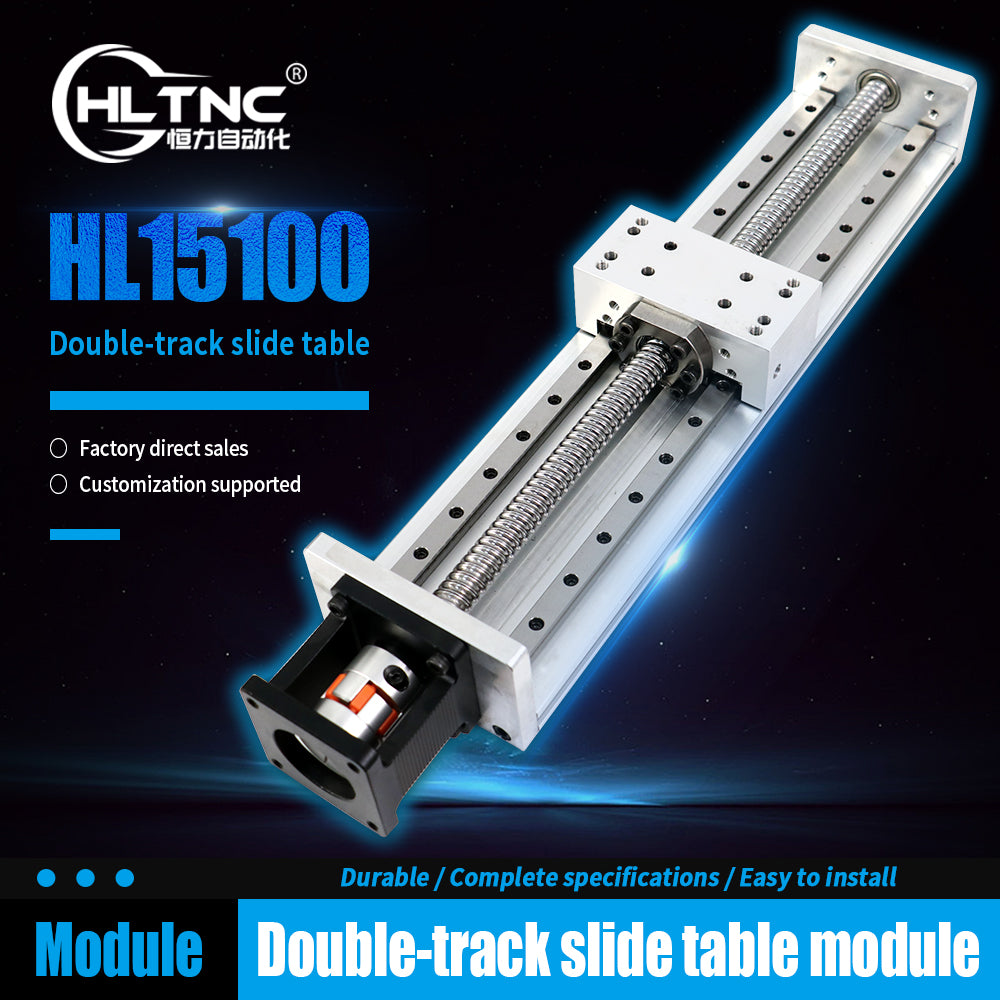 HLTNC HL15100 Double-Track Slide Table Module XYZ Axis Motion Automati