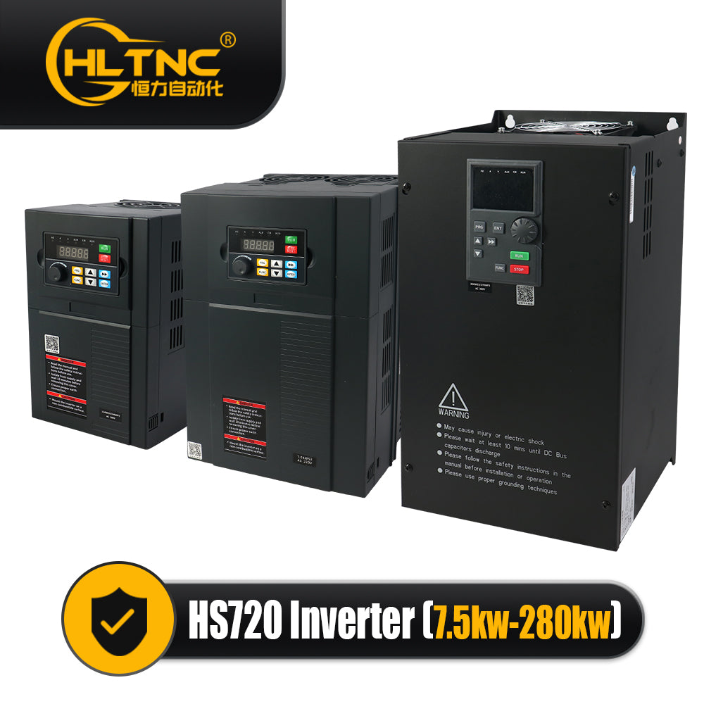 HLTNC HS720 Inverter 7.5kw 11kw 55kw To 280kw High Power Three Phase AC 380V 0-500HZ 0-3200hz Dual Screen Heavy Duty Frequency Converter