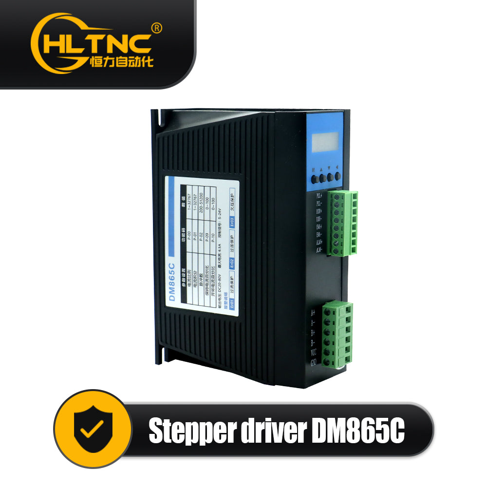 HLTNC DM865C 6.5A DC24V 80V Digital Stepper Motor Driver Controller With Display For CNC Engraver Nema34 86 2Phase Engine
