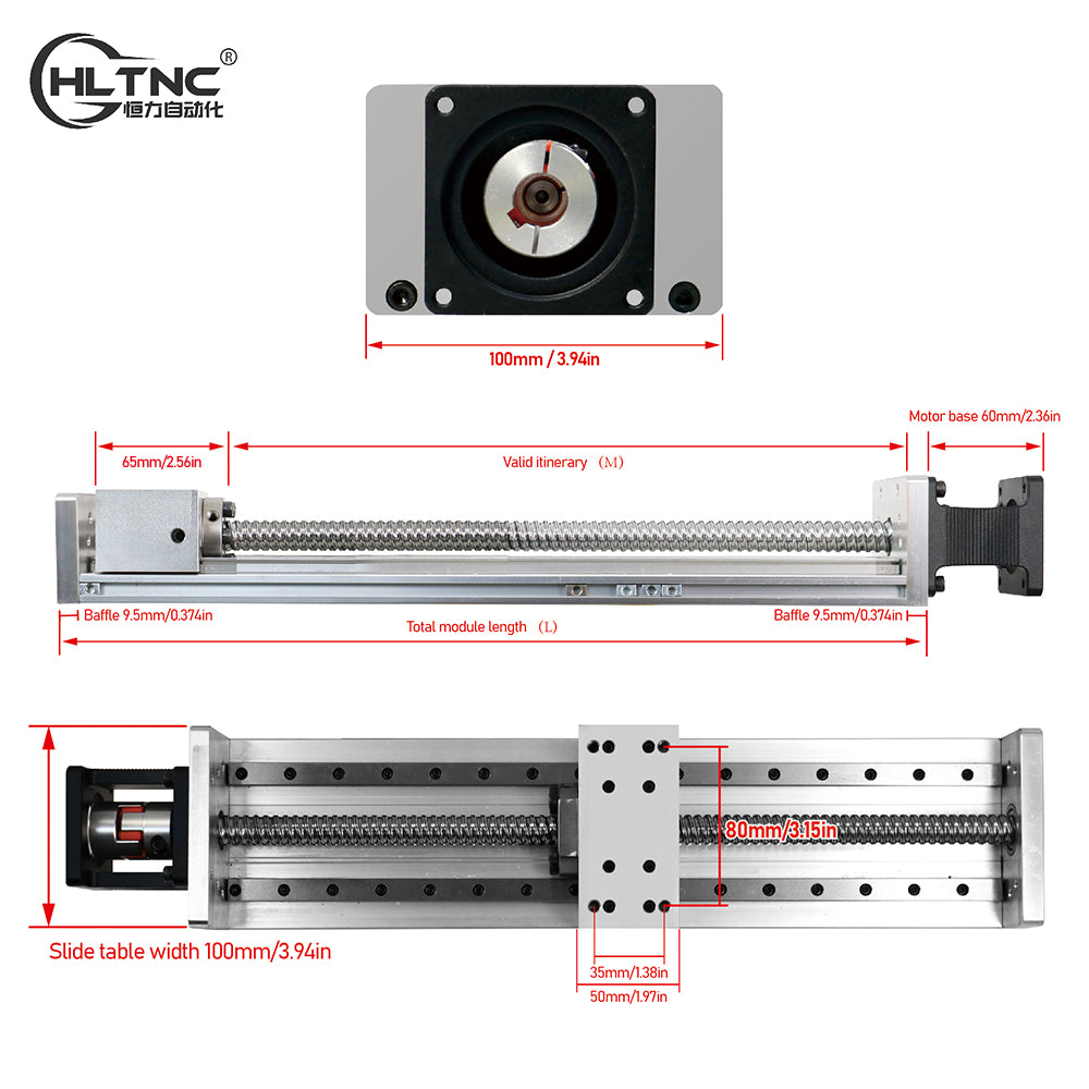 HLTNC HL15100 Double-Track Slide Table Module XYZ Axis Motion Automation Module Dual-Guide Rail With Telescopic Flexible Guide Rail Dust Cover For Automatic Robotic Arm