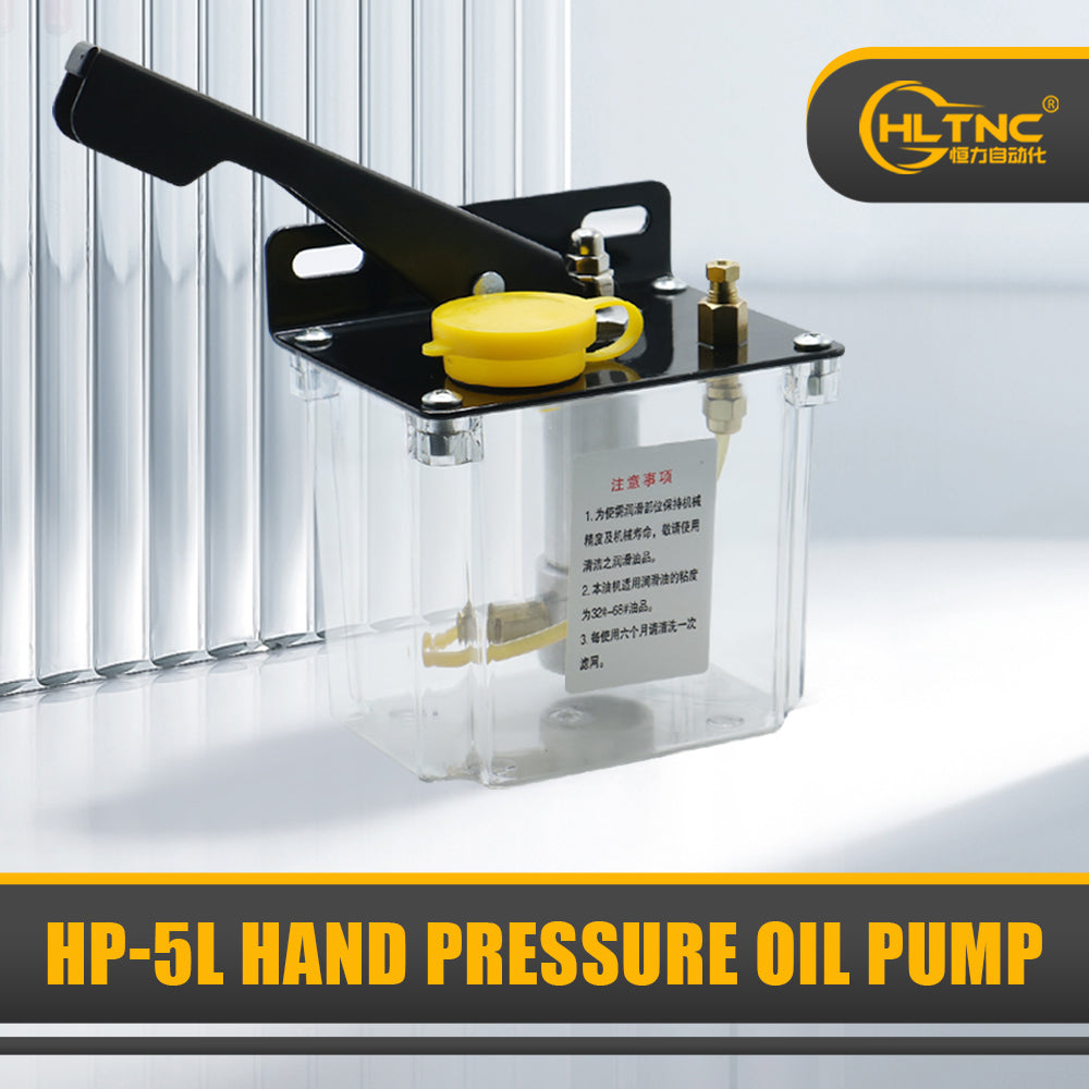 HLTNC HP-5 Hand Pressure Oil Pump Capacity 0.5L Flow 5ML/MIN Suit for All Kinds of Machine Tools or Machining Center