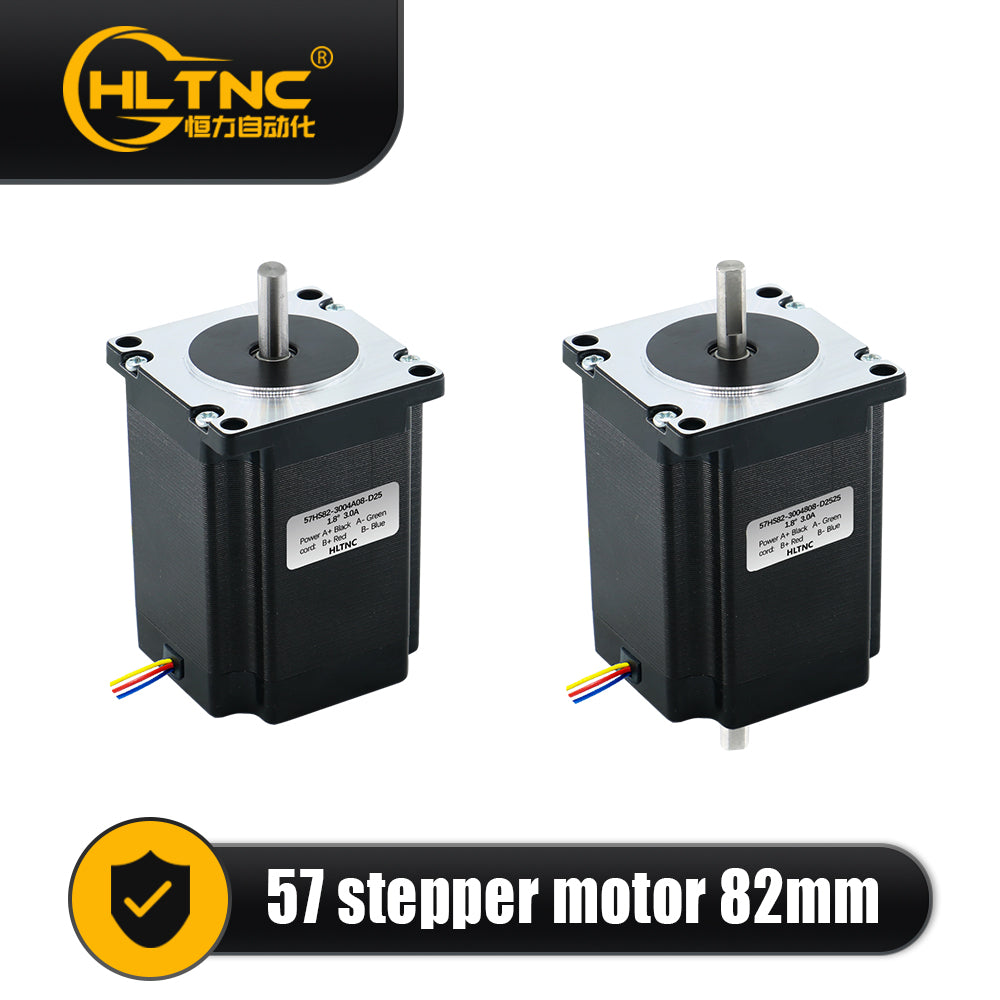 HLTNC Nema 23 Stepper Motor 2.2N.m 57HS82mm 314ozin Dual Axle 6.35/8mm Single Axle 6.35mm/8mm Current 4.0A For CNC Router 3D Printer