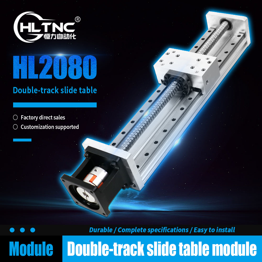 HLTNC HL2080 Double-Track Slide Table Module XYZ Axis Motion Automatio