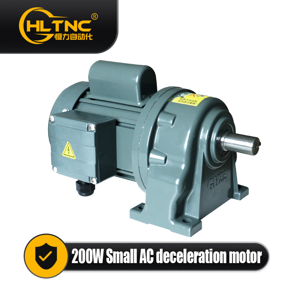 HLTNC New 220V 1phase GH-22 series small AC deceleration gear motor 200w ratio5/30/100 ratio5 ratio30 ratio100 Horizontal AC gear reduction motor