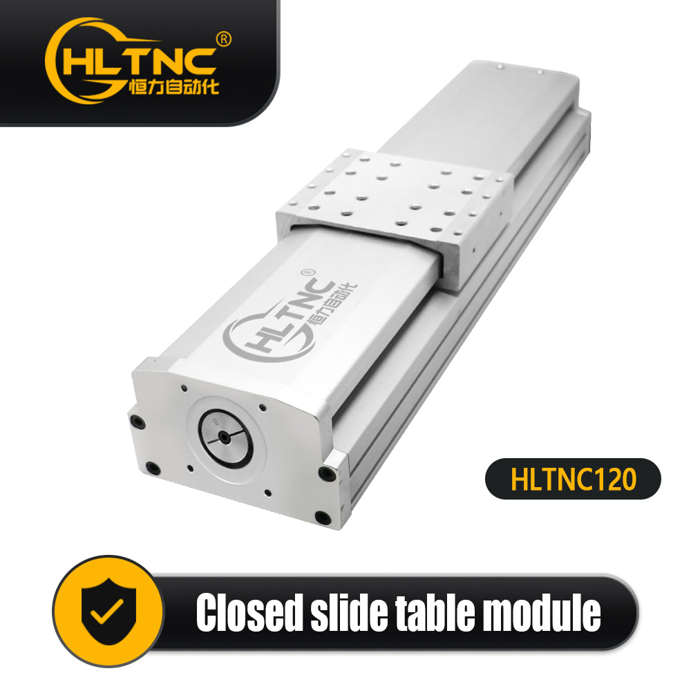 HLTNC 120 Semi Enclosed Fully Enclosed Module Sliding Table Effective Moving Length 150 to 500 + EGR15 Guide Rail + 1610 Screw Nema24 Nema32 60 80 Motor