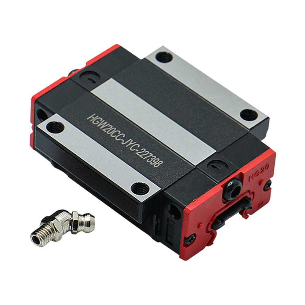 HLTNC HGW20CC Linear Guide Block HGR20 Flange Carriages with Grease Nipple Linear Rail Bearing For CNC Router