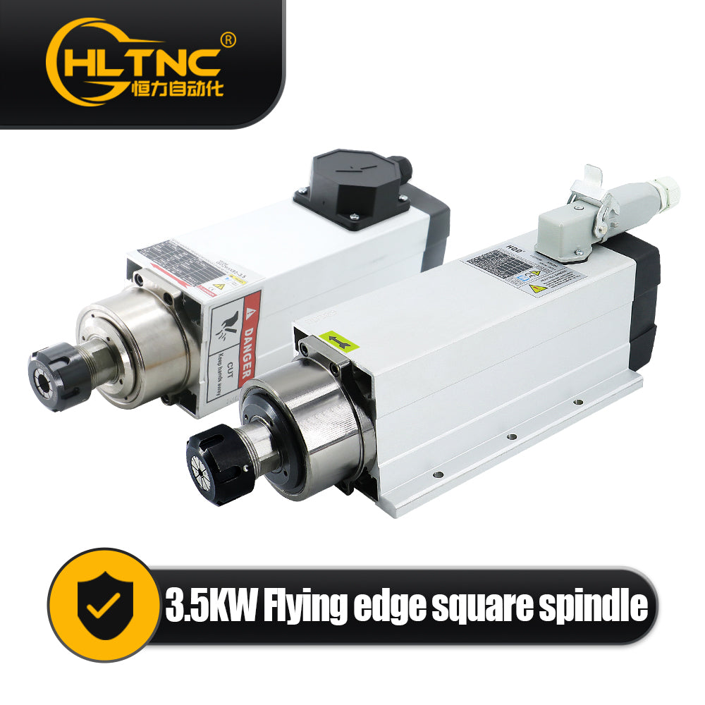 Metal Router Aviation HLTNC 3.5KW ER25 Air Cooling Square Spindle 110V 220V 380V 3phase 1800