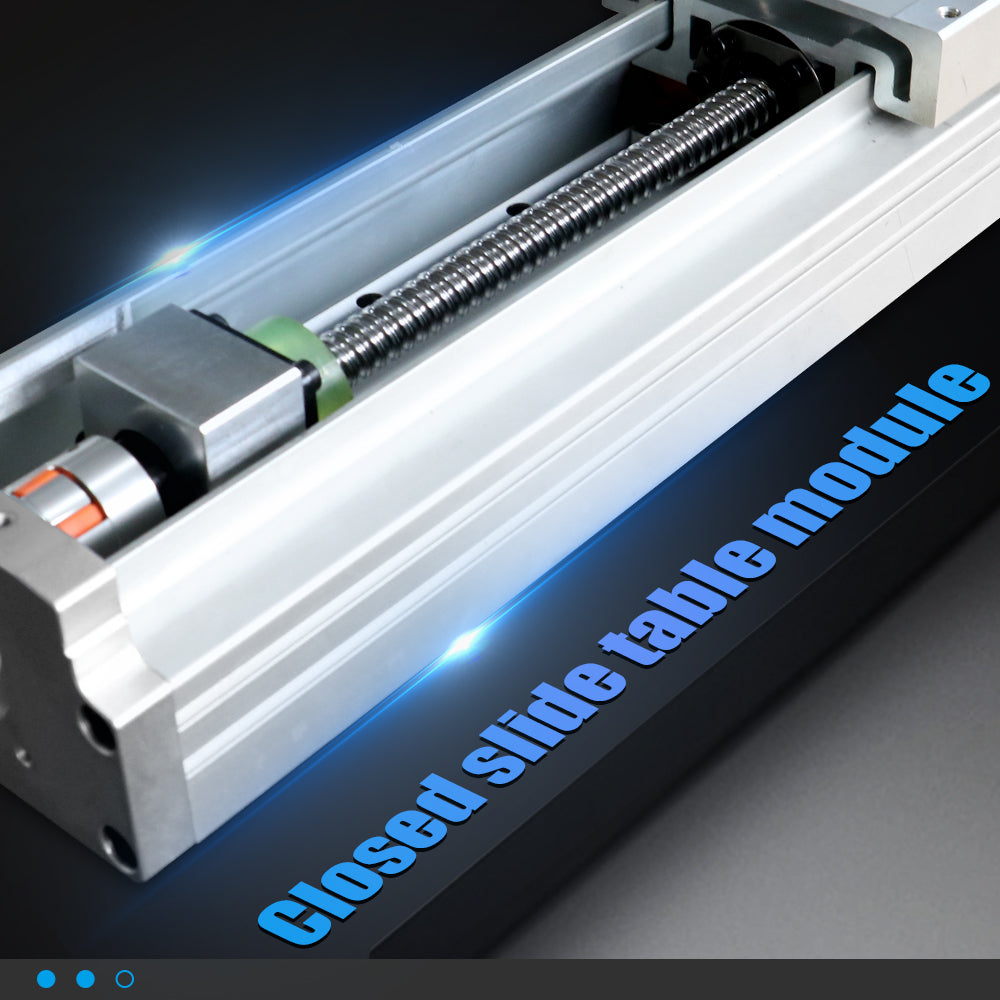 HLTNC 120 Semi Enclosed Fully Enclosed Module Sliding Table Effective Moving Length 150 to 500 + EGR15 Guide Rail + 1610 Screw Nema24 Nema32 60 80 Motor