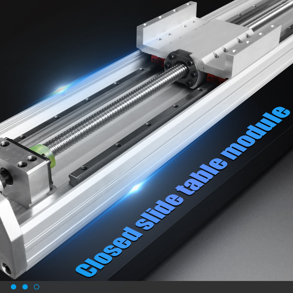 HLTNC 170 Semi Enclosed Module Sliding Table Effective Moving Length 150 to 500 + HGR15 Guide Rail + 2010 Screw Nema24 Nema32 60 80 Motor
