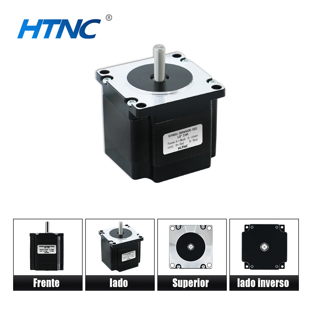 HLTNC 57mm nema23 3A 2Phase 1.2N 2N 2.2Nm 2.5N 3Nm 4-Lead Stepper Motor with 8mm Single Shaft For CNC Engraver Router 3D Printer