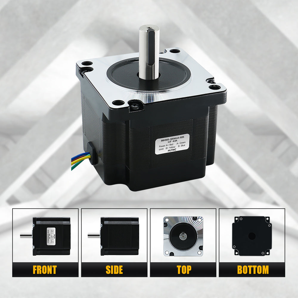 HLTNC Nema34 Stepper Motor 86 Flange 86HS65 4A 3.2N.m 457ozin DC Engine With 4 lead 1500RPM For CNC Router