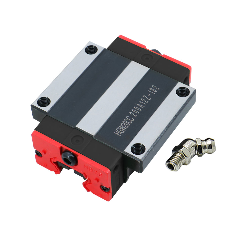 HLTNC HGW20CC Linear Guide Block HGR20 Flange Carriages with Grease Nipple Linear Rail Bearing For CNC Router