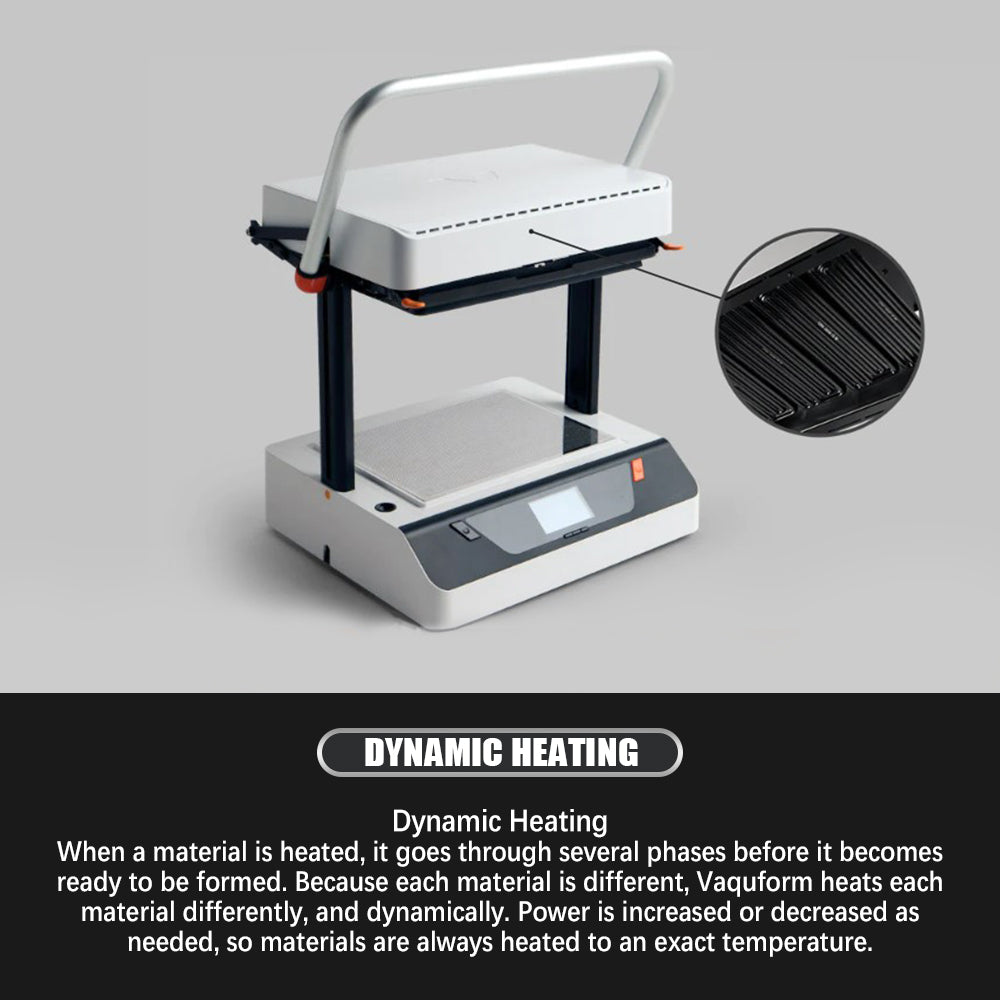 HLTNC Vaquform  Desktop Vacuum Heat Suction Molding 3D Modeling Automatic Small-Scale Maker Custom Shape Batch Production Toy DIY Mold School STEM Course PETG IMM Machine