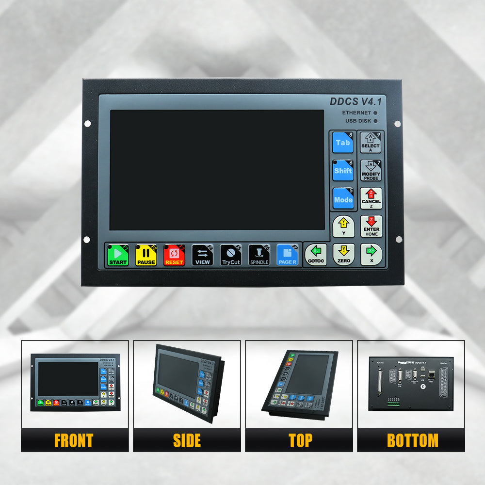 HLTNC DDCSV4.1 Upgrade Motion Controller 3-4 Axis 500Khz Speed Controller G code 24V input Servo Stepper Control Panel For CNC