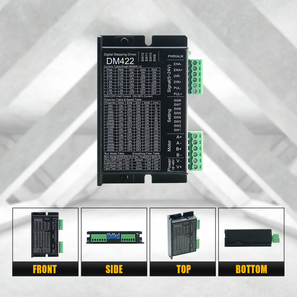 Driver CNC STEPPERONLINE Per Motori Passo-passo Nema 14/17/23: 0.3-2.2A, 18-36VDC, Controllo Preciso E Fluido!