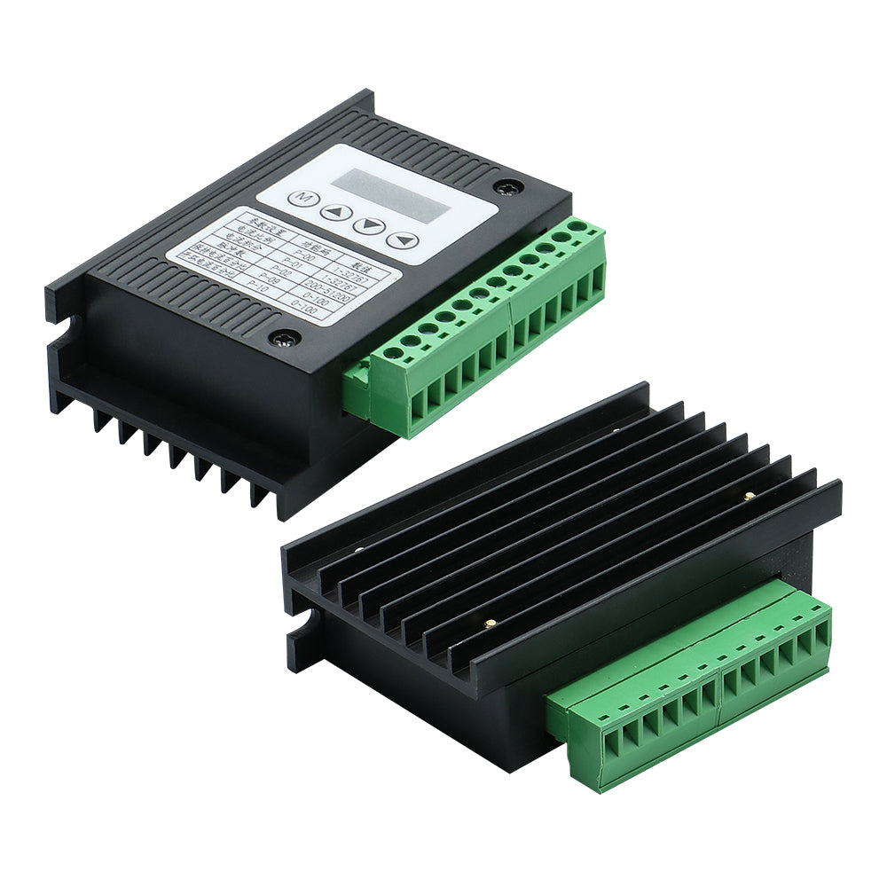 HLTNC YF-31 Control Board Driver Integrated Speed Regulation Remote Control 3A Single Axis Forward And Reverse Delay Cycle Limit 4257 Programmable + Stepper Servo Motor HF020 Pulse Controller + DM542L Drive