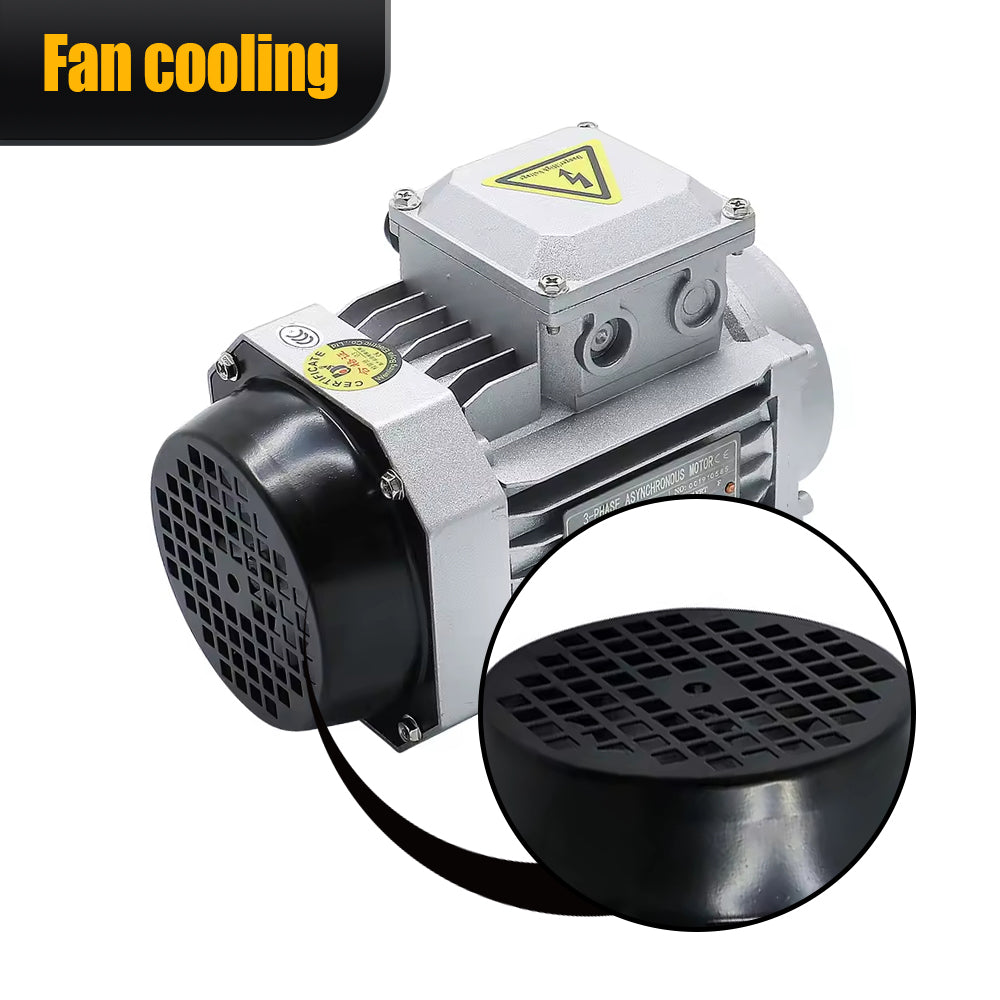 HLTNC Three Phase Asynchronous Motor 0.18Kw Hardness Shaft 11mm 1330 r/min AC 380V Adapted NRV030 NRV040 Aluminum Shell Full Copper Coil Heat Dissipation Hood Irrigation Mixing Tank Compressor
