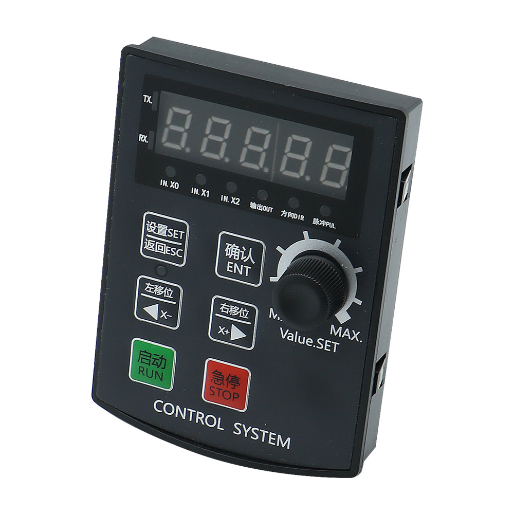 HLTNC YF-31 Control Board Driver Integrated Speed Regulation Remote Control 3A Single Axis Forward And Reverse Delay Cycle Limit 4257 Programmable + Stepper Servo Motor HF020 Pulse Controller + DM542L Drive