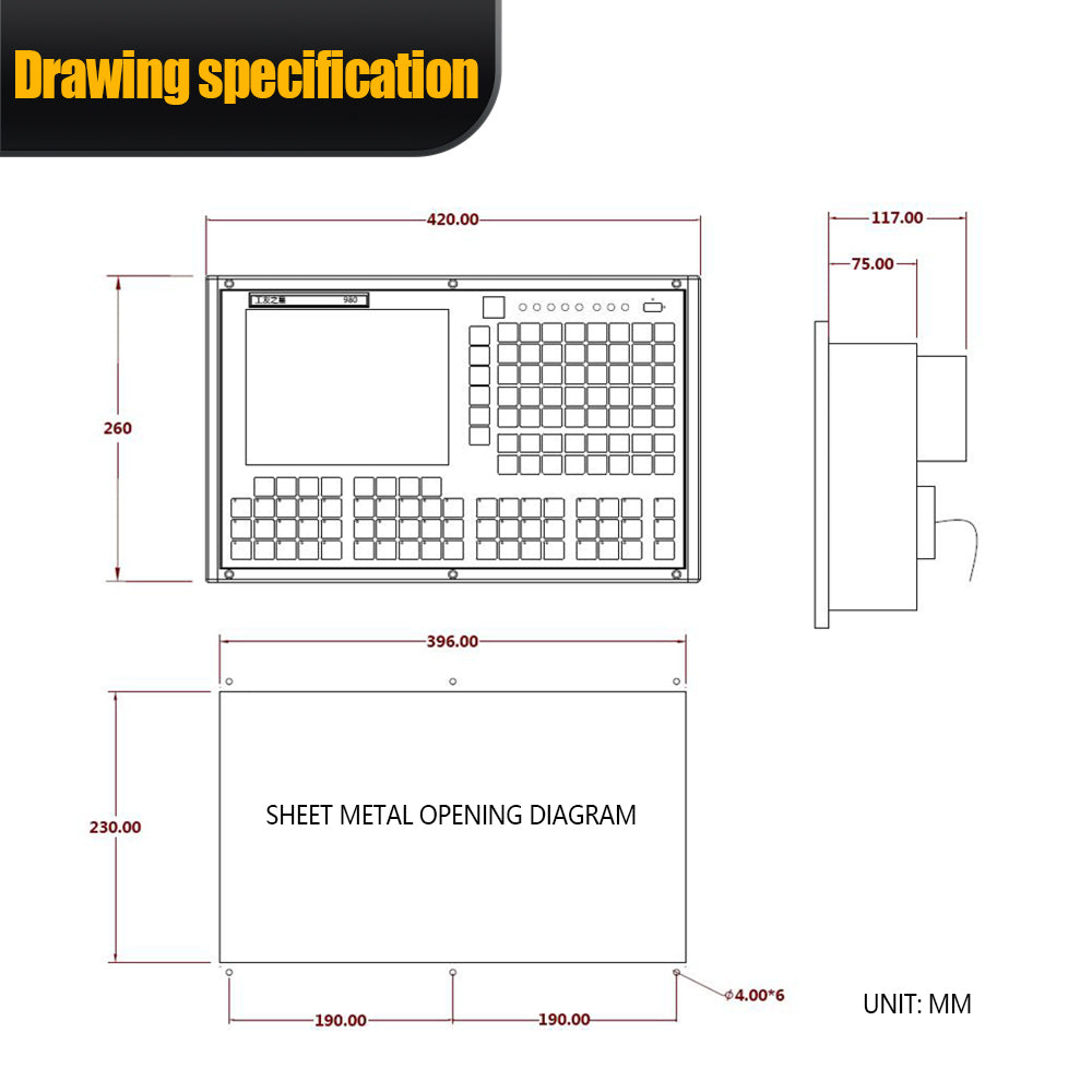 HLTNC 980M CNC Milling Machine Controller System 3 4 6 Axis 6-axis Linkage With RS232 USB Drive High Precision Speed Machine Tool For Machining Center