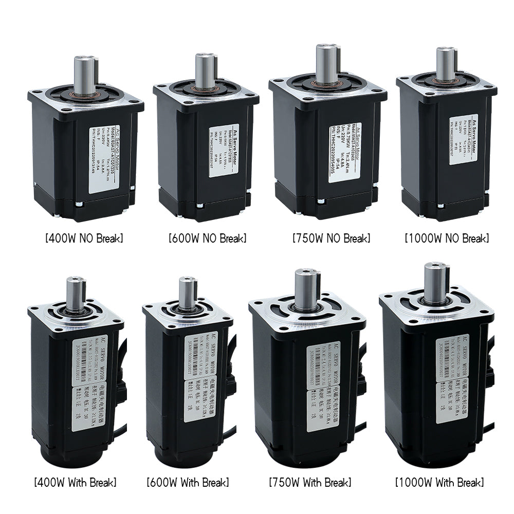 HLTNC Hot Sales Servo Motor 400w 600w 750w 1000w Servo Driver 17bit Absolute Encoder AC 110V 220V 1.27Nm - 3.8Nm 543ozin For CNC Engraver