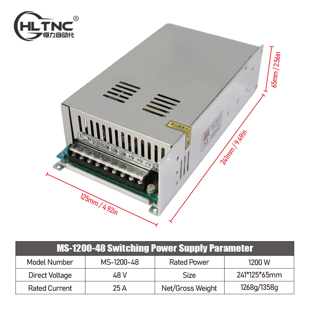 HLTNC 1200W Switching Power Supply MS1200 Transformer 110VAC 220VAC To