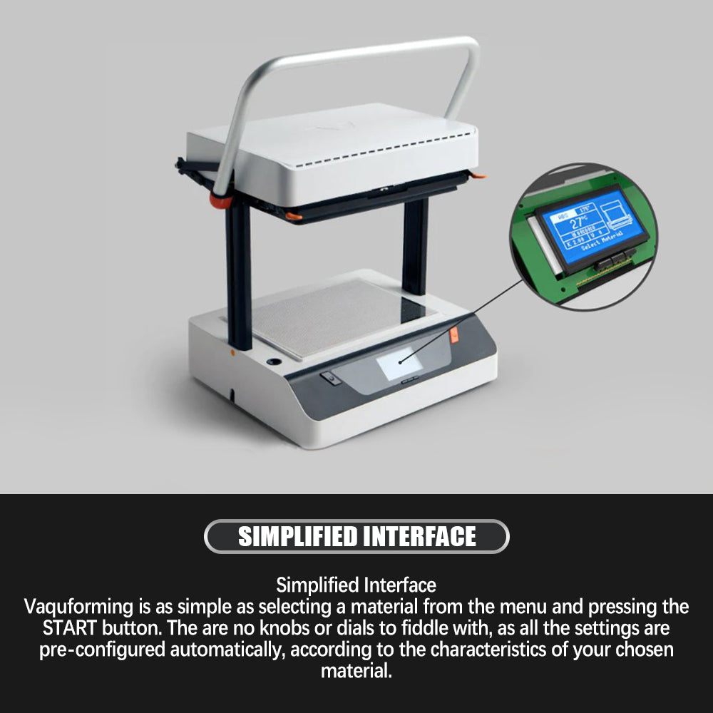 HLTNC Vaquform  Desktop Vacuum Heat Suction Molding 3D Modeling Automatic Small-Scale Maker Custom Shape Batch Production Toy DIY Mold School STEM Course PETG IMM Machine