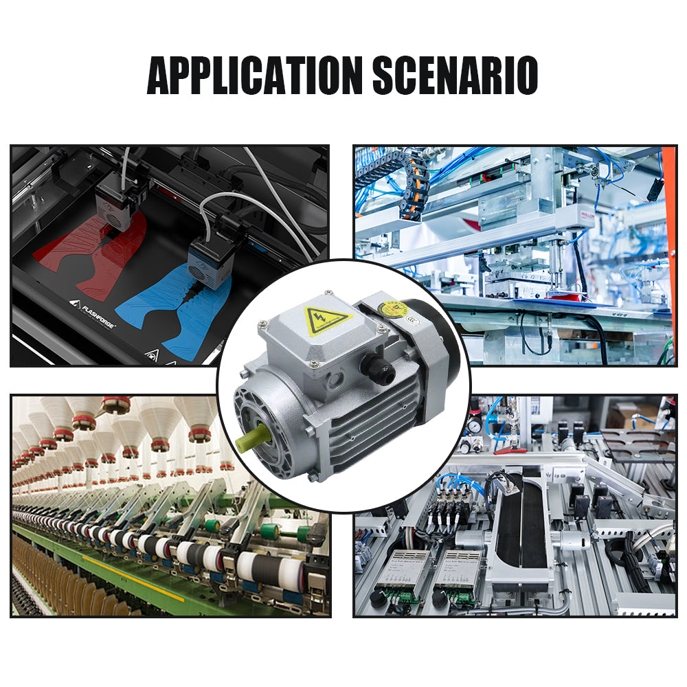 HLTNC Three Phase Asynchronous Motor 0.18Kw Hardness Shaft 11mm 1330 r/min AC 380V Adapted NRV030 NRV040 Aluminum Shell Full Copper Coil Heat Dissipation Hood Irrigation Mixing Tank Compressor