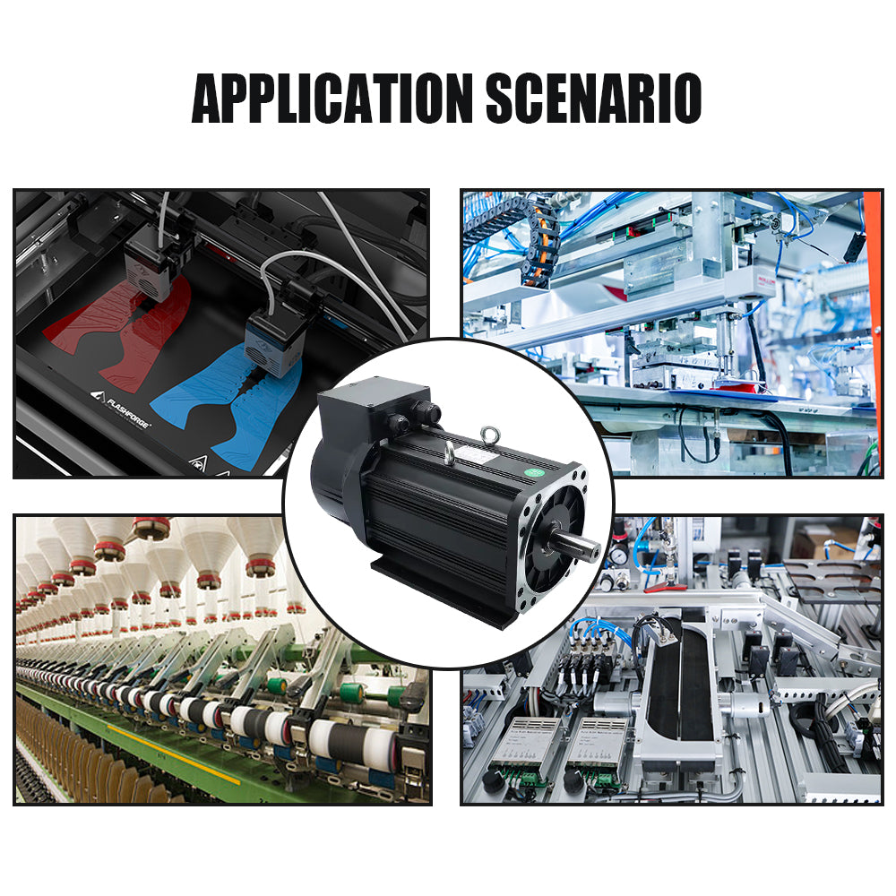 HLTNC 3.7Kw 5.5KW 7.5kw Servo Spindle Motor 23.5Nm 35Nm 48Nm AC 380V Large Torque 6000Rpm 8000Rpm RS485 Kit With Driver For Sorting CNC lathe