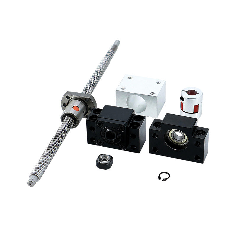 HLTNC 200mm-1500mm Ball screw rod SFU1204 SFU1210 with Nut 1204/1210 + BK/BF10 End Suppor + Nut Housing + 8*8 Coupler For CNC Parts
