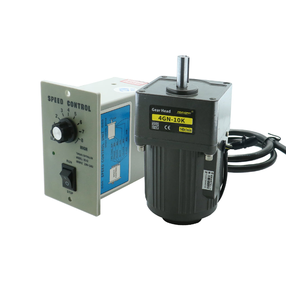 HLTNC 25W Micro AC Motor 110v 220v Single Phase Asynchronous Motor Gear Motor 10mm Motor Shaft+ Speed Controller 5RPM-1350RPM 50/60hz