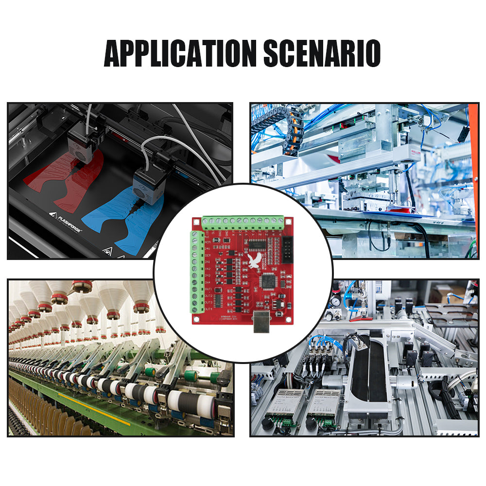 HLTNC Breakout board CNC USB MACH3 4AXIS Controller Card Support Stepper and Servo Motor 100Khz With USB Cable software on the CD