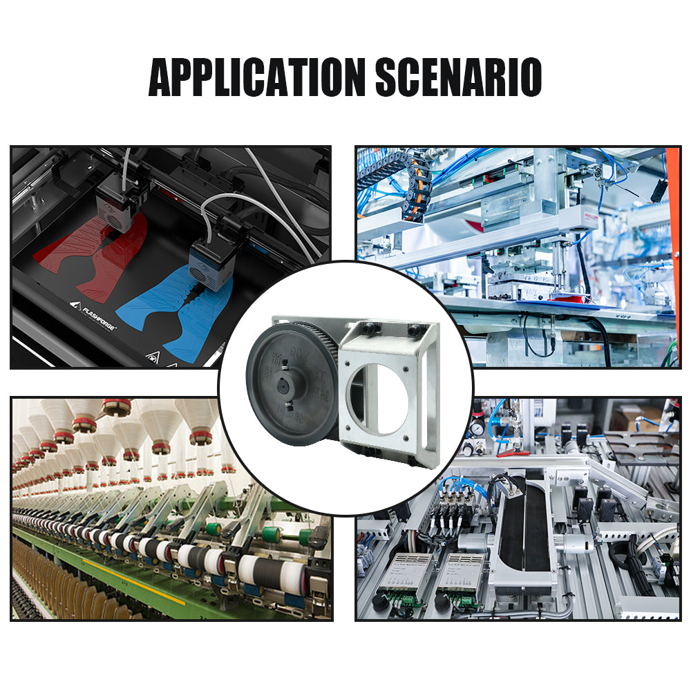 HLTNC 2m Module Standard Cnc Router Use Ration 5:1 Gearbox Left Helical Belt Reducer For Nema34 Motor Cast Aluminum Materials