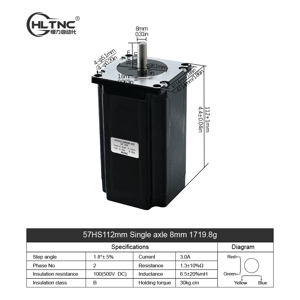 HLTNC 425Ozin Nema23 57HS112 57mm x 112mm 3Nm 3A Stepper Motor With DM556 Hybrid Step Driver For CNC Engraver Milling Machine