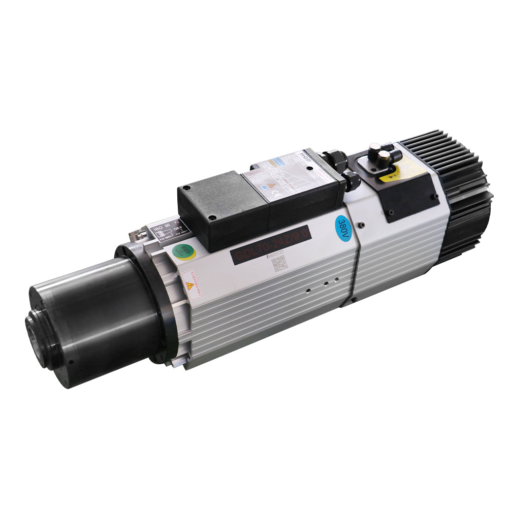 HLTNC HQD ATC Spindle 9kw AC 220v / 380v Automatic Tool Changing Spindle 800Hz 24000RPM ISO30 Tool Holder Air Cooled For CNC