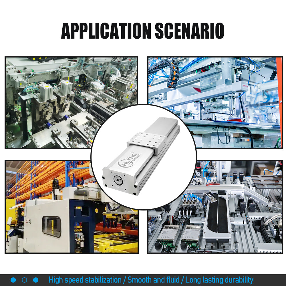 HLTNC 120 Semi Enclosed Fully Enclosed Module Sliding Table Effective Moving Length 150 to 500 + EGR15 Guide Rail + 1610 Screw Nema24 Nema32 60 80 Motor