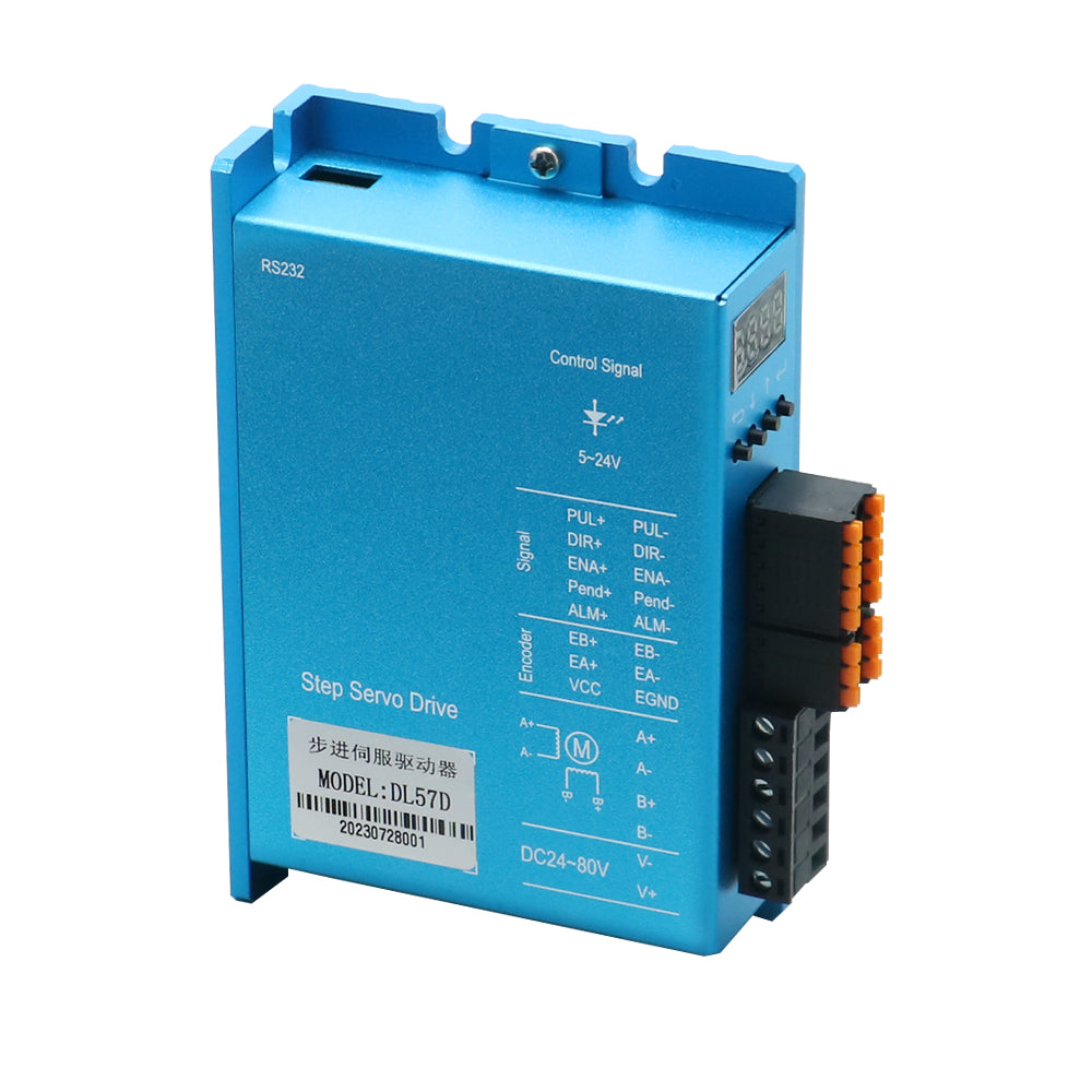 HLTNC DL57D Stepper Motor Drive Digital display 0-200khz DC 24-80V Encoder 1000 lines 4A Suit For Nema23 Close loop Stepper Motor