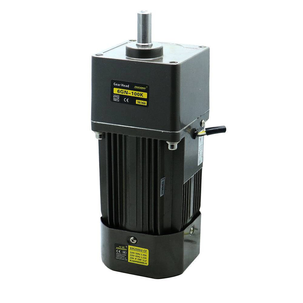HLTNC 250W Micro AC Motor 110v 220v Single Phase Asynchronous Motor Gear Motor 15mm Motor Shaft 5-1400RPM 50/60hz For Packing Machine