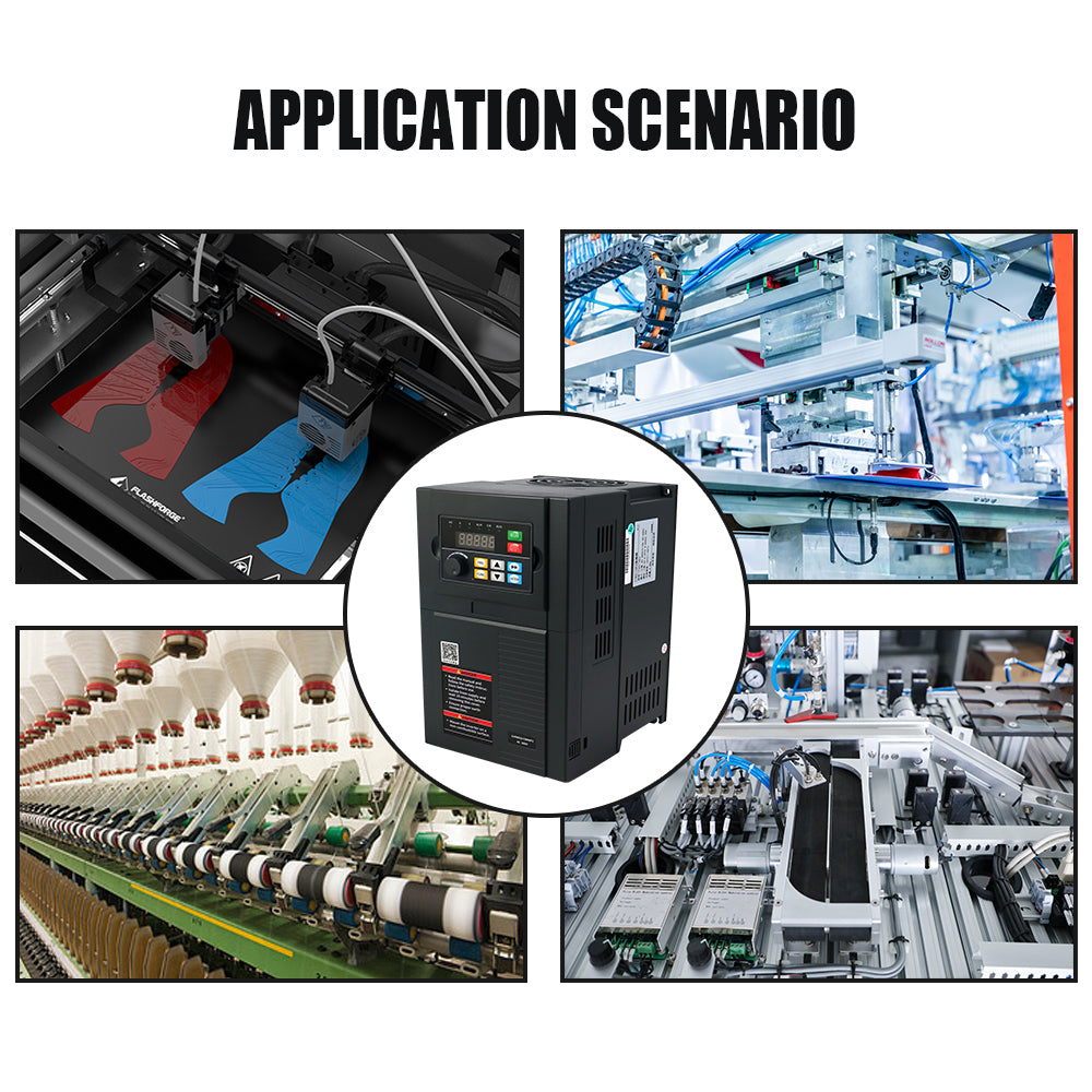 HLTNC HS720 VFD Inverter 1PH 3PH Single Phase Three Phase AC 220V 380V 500HZ 3200hz 0.75kw 1.5kw 2.2kw 4kw 5.5kw Dual Screen Frequency Converter