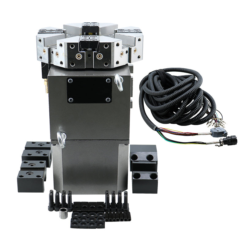 HLTNC HAK31 Series Six Eight Station Horizontal CNC Turret Rotating Tower Electric Tool Holder 380V HAK 63 80 100 125 For Lathe Turning Complex Parts Processing