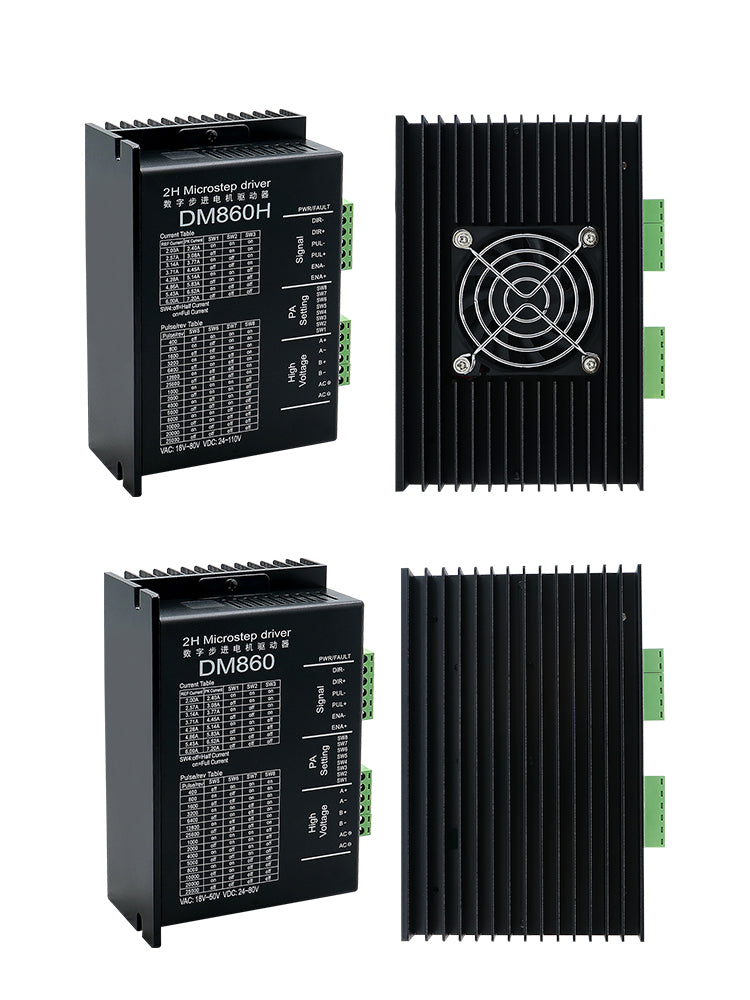 HLTNC DM860H DM860 Stepper Motor Drive 0-200khz AC18-80V or DC 24-110V 2A-7.2A 2H Microstep Drive Suit For Nema34 Stepper Motor