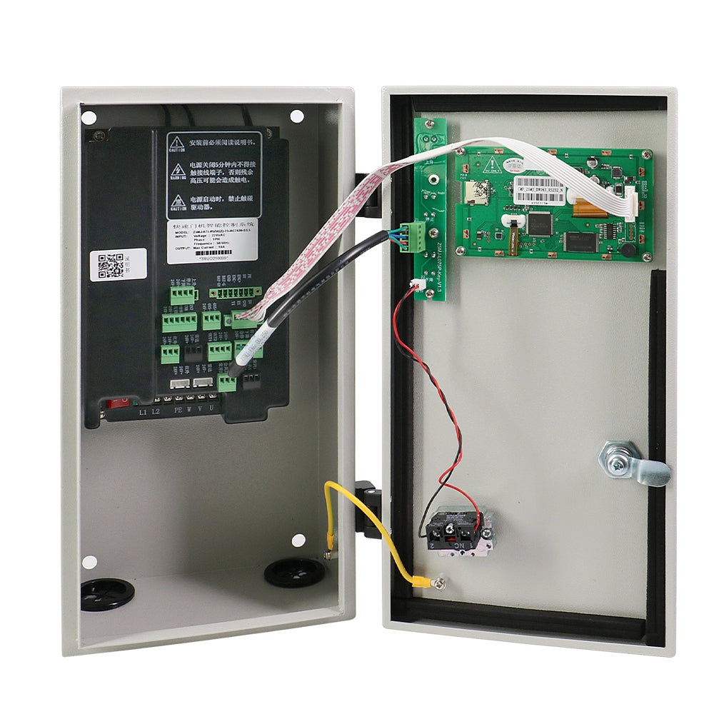 HLTNC Fast Rolling Shutter Industrial Automatic Lifting Electric Radar Induction Stacking Door 400w 750w 1000w Servo Control System With Turbine Reducer For Garage Workshop Logistics Warehouse Multilingual