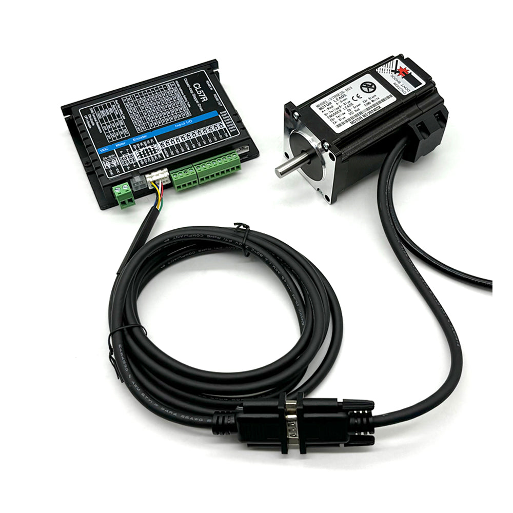HLTNC Nema23 Close Loop Stepper Motor & CL57R Driver DC 24V-48V With RS485 Communication Support Modbus RTU protocol For CNC Router