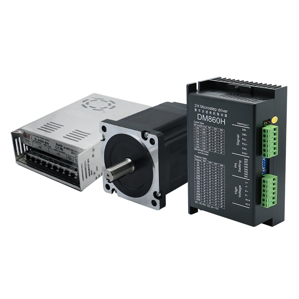 HLTNC 12Nm 57HS156 Stepper Motor DM860H Driver 400W 60V Suppla de Alim