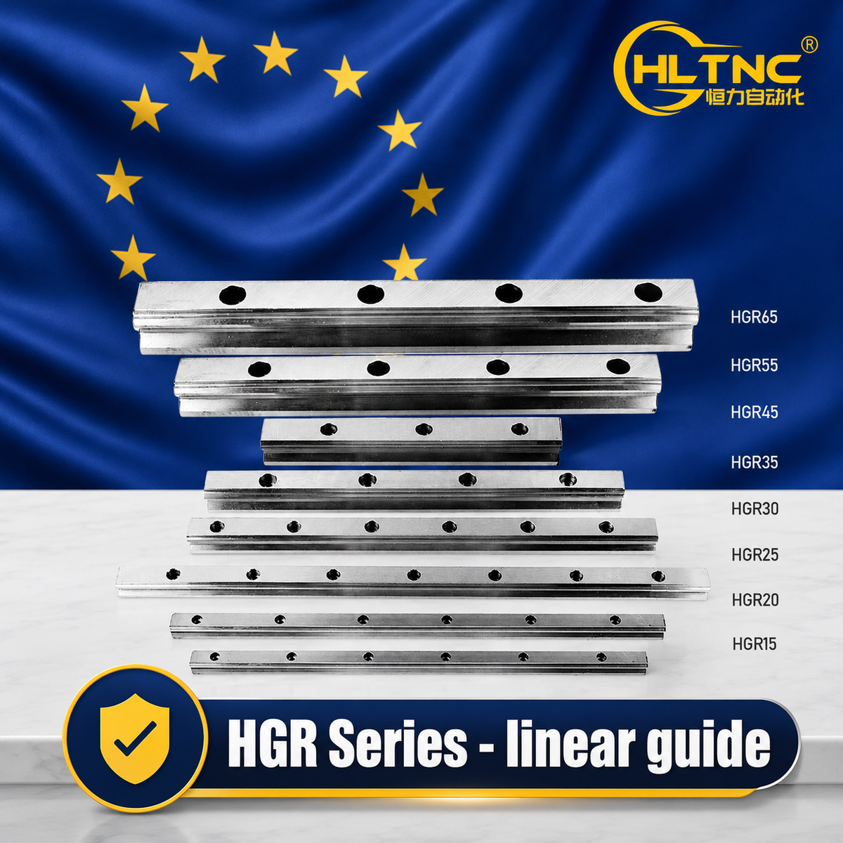 HLTNC Precision HGR15 Square Linear Guide Rail 350mm For CNC Router 2p