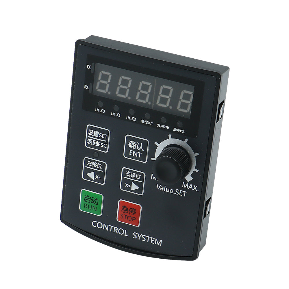 HLTNC YF-31 Control Board Driver Integrated Speed Regulation Remote Control 3A Single Axis Forward And Reverse Delay Cycle Limit 4257 Programmable + Stepper Servo Motor HF020 Pulse Controller + DM542L Drive