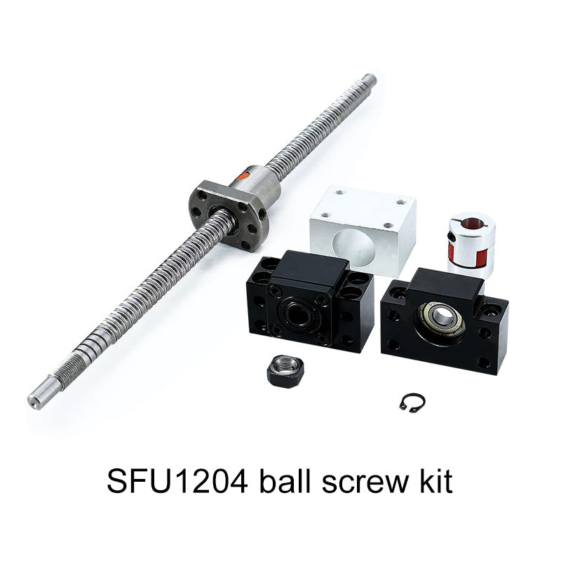 HLTNC 200mm-1500mm Ball screw rod SFU1204 SFU1210 with Nut 1204/1210 + BK/BF10 End Suppor + Nut Housing + 8*8 Coupler For CNC Parts