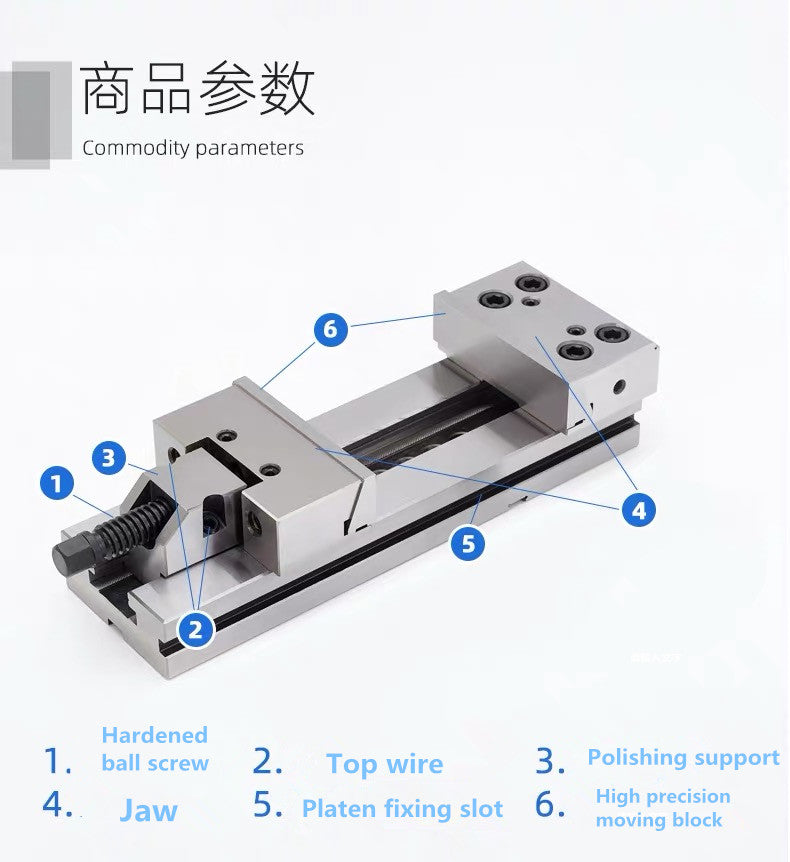 4 inches 5 inches 6 inches Manual high precision vise for Grinding machine Milling machine CNC machining center